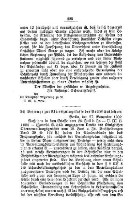 Beiträge zur Alterszulagekasse der Volksschullehrer : [F. Öffentliches Volksschulwesen]