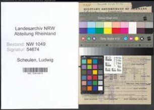 Entnazifizierung Ludwig Scheulen , geb. 18.11.1891 ()