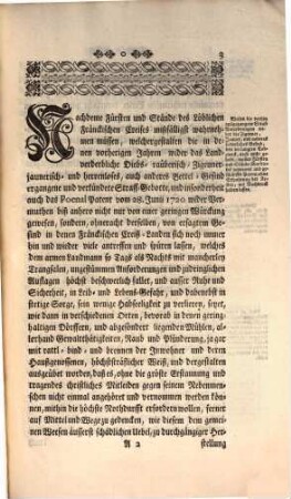 Des Löbl. Fränckischen Creises anderweit verneuert- und verschärftes Poenal-Patent, wider Das Diebs- Räuberisch- Zigeuner- Jaunerisch- Herrenloses und anderes Bettel-Gesind
