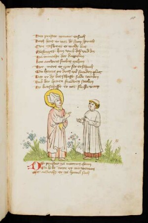 Der Priester kommt zu dem hl. Maximinus