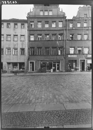 Torgau, Scheffelstraße 2. Wohnhaus mit Laden (3. V. 16. Jh.). Straßenfront