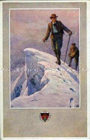 Bergsteiger, Postkarte des Deutschen Schulvereins Nr.344