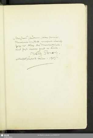 [Mechtshausen 8. Febr. 1903]