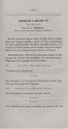 Solution de la question 443.