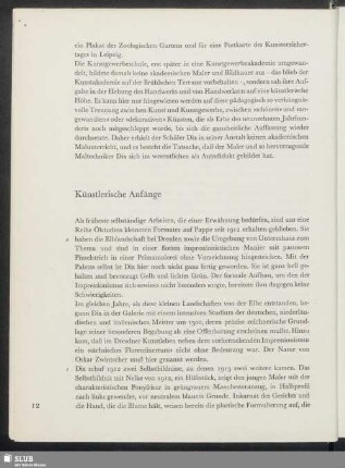Künstlerische Anfänge