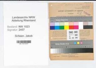 Entnazifizierung Jakob Scheen , geb. 10.09.1900 (Angestellter)
