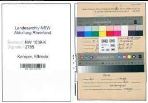 Entnazifizierung Elfriede Kemper , geb. 09.10.1916 ()