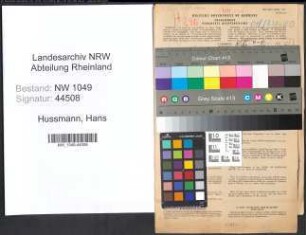 Entnazifizierung Hans Hussmann , geb. 23.12.1896 (Lehrer)
