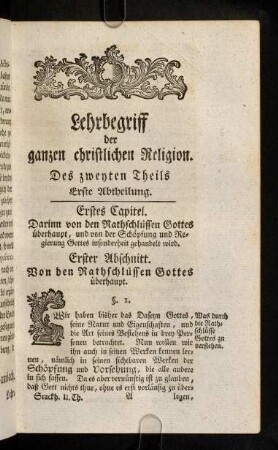 1-563, Lehrbegriff der ganzen christlichen Religion des zweyten Theils