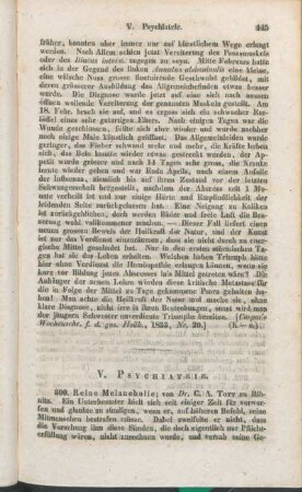 V. Psychiatrie.