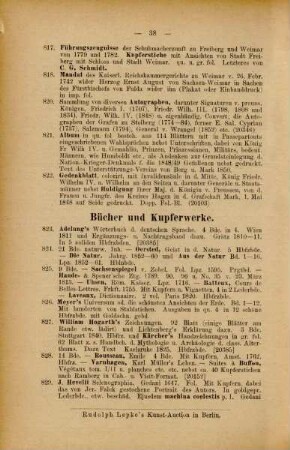 Bücher und Kupferwerke