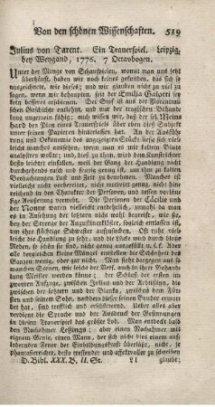 Julius von Tarent. Ein Trauerspiel.