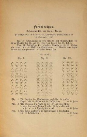 Reigen für das Turnen der Knaben, der Mädchen und der Erwachsenen, in zwanglosen, freien Heften herausgegeben, 8. Fackelreigen des Turnvereins Kaiserslautern am 16. September 1885 [u.a.]
