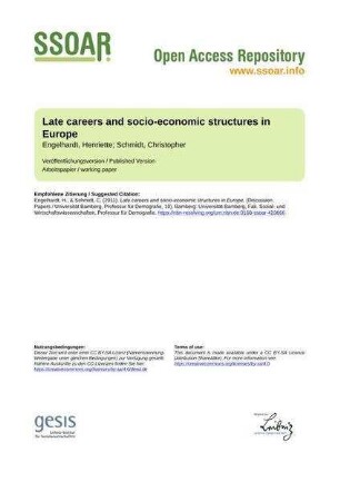 Late careers and socio-economic structures in Europe