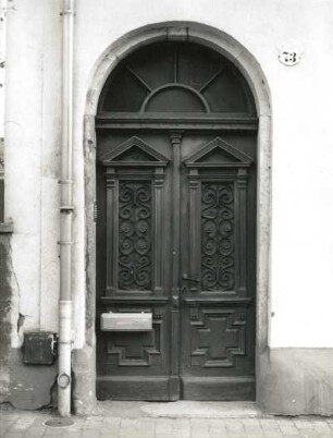 Dresden-Pieschen, Bürgerstraße 73. Mietshaus (um 1890). Portal