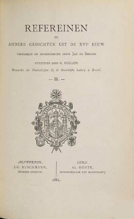 Refereinen en andere Gedichten uit de XVIe eeuw, 3