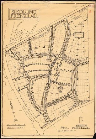 Bebauungsplan der Stadterweiterung, Prenzlau: Lageplan 1:1250