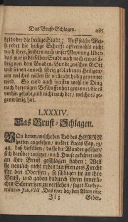 LXXXIV. Das Brust-Schlagen