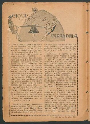 Glosas de farándula