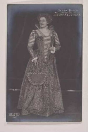 Rollenbildnis Gerta Barby als "Donna Lucrecia"