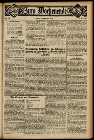 Dritte Ausgabe vom Sonntag, den 22. November 1931.