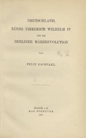 Deutschland, König Friedrich Wilhelm IV. und die Berliner Märzrevolution