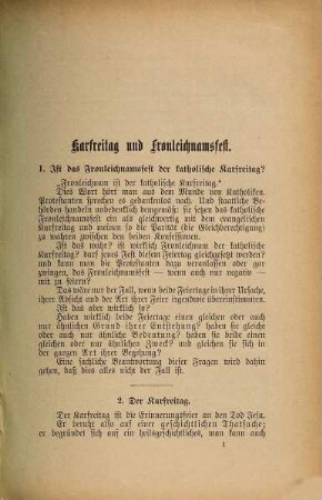 Karfreitag und Fronleichnamsfest