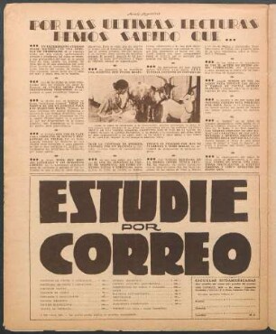 Por las últimas lecturas hemos sabido que...