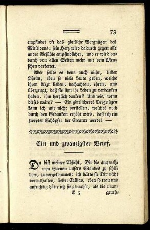 Ein und zwanzigster Brief. - Neun und zwanzigster Brief.