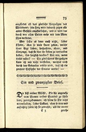 Ein und zwanzigster Brief. - Neun und zwanzigster Brief.