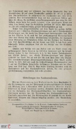 Mittheilungen des Landesmuseums