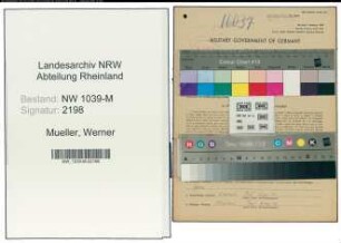Entnazifizierung Werner Mueller , geb. 28.01.1909 (Zahnarzt)