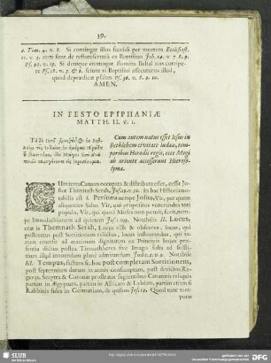 In Festo Epiphaniae Matth. II. vs. 1.