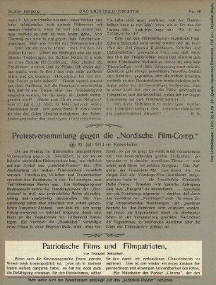 Patriotische Films und Filmpatrioten