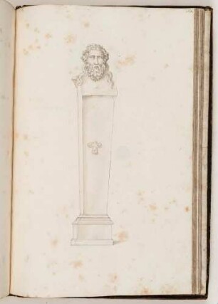 Bildnisherme eines bärtigen Mannes, in: Imperatorum romanorum ac eorum coniugum liberorum [...] Tomus primus, Nr. 168