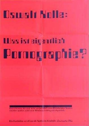 Oswalt Kolle: Was ist eigentlich Pornographie?
