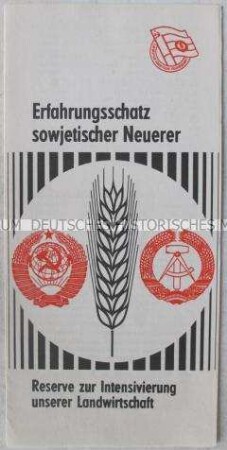 Propagandaschrift der DSF für sowjetische Neuerermethoden