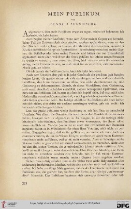 Mein Publikum