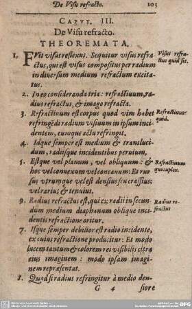 CAPUT III. De Visu refracto.