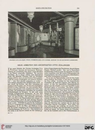 Neue Arbeiten des Architekten Otto Zollinger