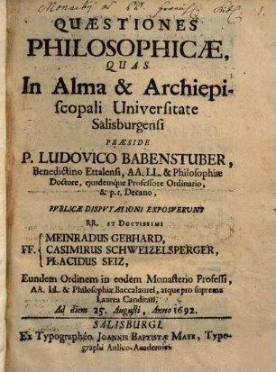 Quaestiones Philosophicae