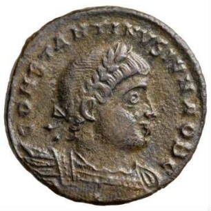 Münze, Follis, Aes 4, 330 - 335 n. Chr.