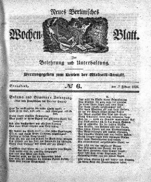 No. 6, Sonnabend, den 7.Februar 1835