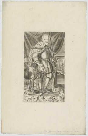 Bildnis Chur-Fürst Johann Georg der Erste, zugenannt der Friedfertige