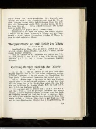 Stellungskämpfe nördlich der Ailette