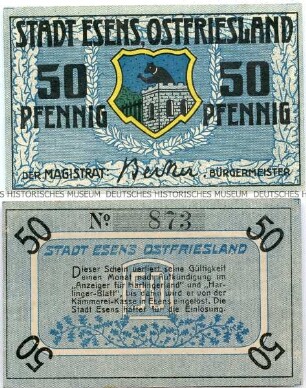 Esens, 50 Pfennig