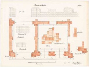 Mauerwerk: Grundriss, Ansicht, 1:20