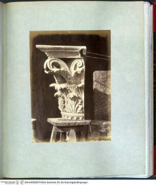 Rome sculptureFragment eines Kapitells mit Akanthusranken - Rotes Album III (Grabmäler, antike Skulptur und Fragmente; 16. Jh.)