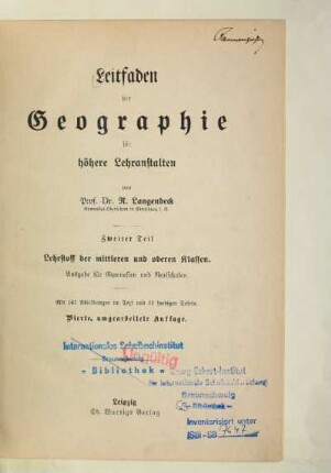 Teil 2: Lehrstoff der mittleren und oberen Klassen