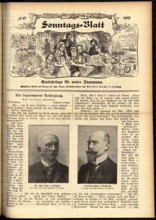 Ausgabe vom Sonntag, den 28. April 1907.